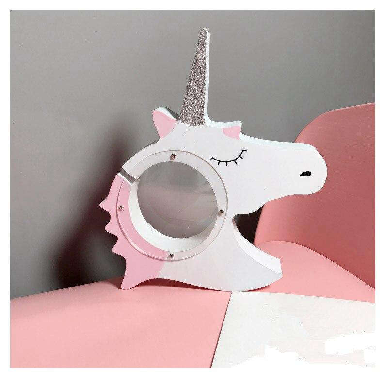 Objet décoratif licorne rose