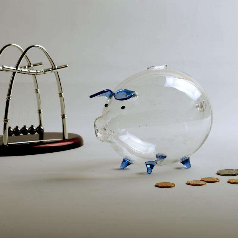 verre tirelire cochon