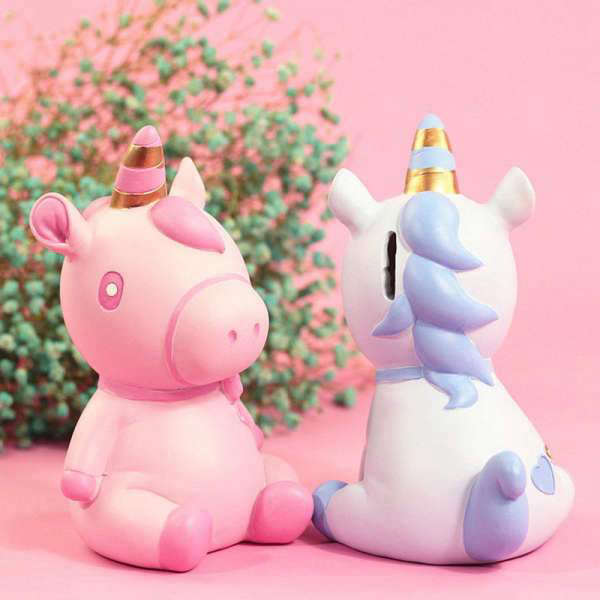 tirelire licorne multicolore