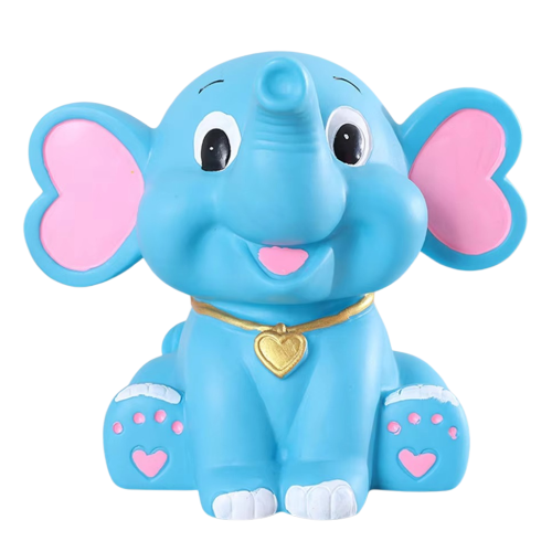 tirelire elephant bleu aillé