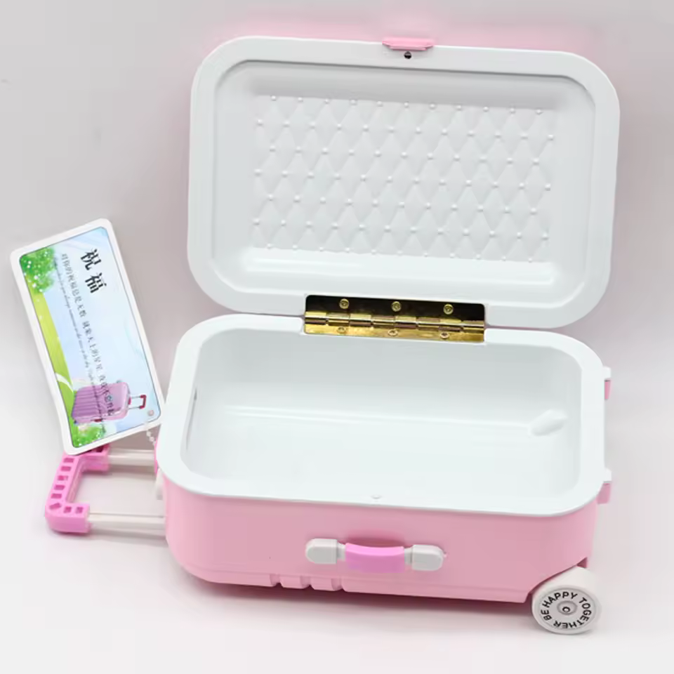 tirelire valise rose