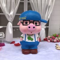 cochon tirelire colorée