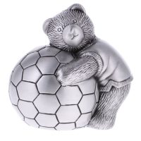 Ours tirelire avec ballon de foot