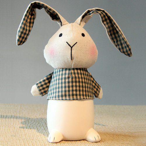 lapin à carreaux tirelire