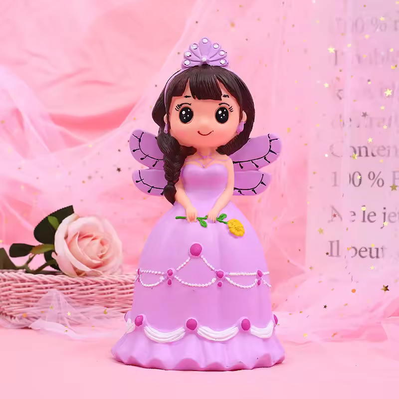 tirelire princesse violette