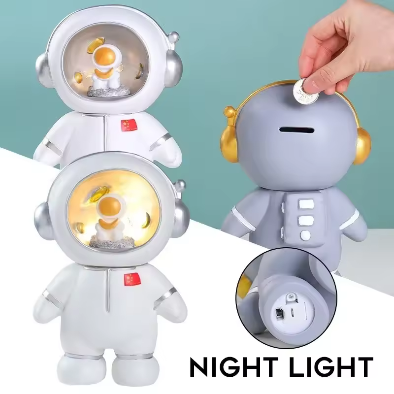 Tirelire astronaute blanc