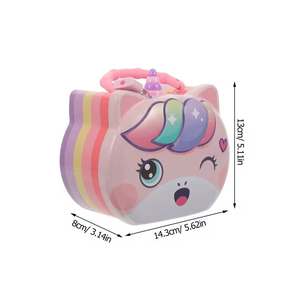 Tirelire pour fille licorne à clé