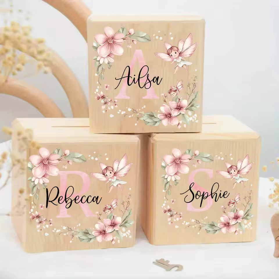 tirelire princesse en bois