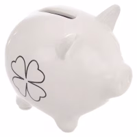 Tirelire cochon blanc personnalisable