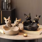 Tirelire Bouledogue d'amoureux Récipient à monnaie