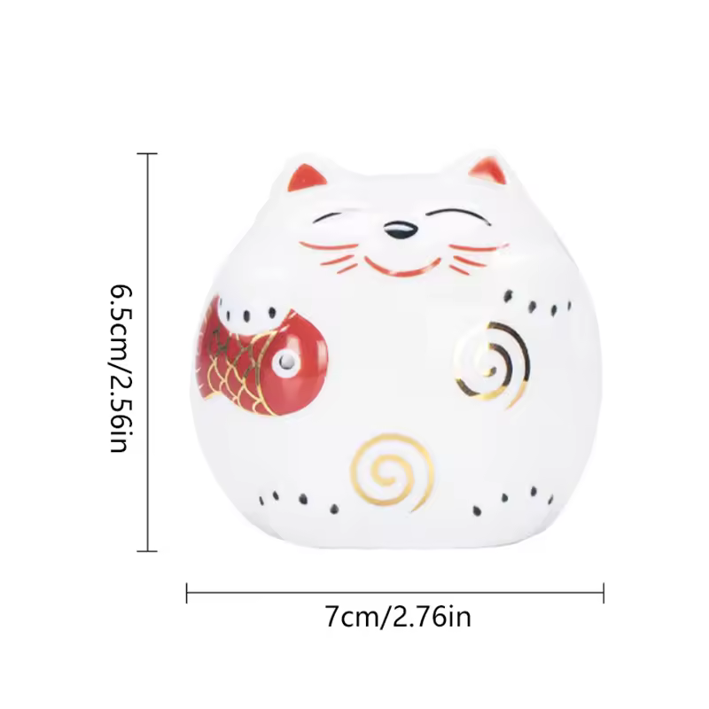 tirelire chat japonais design