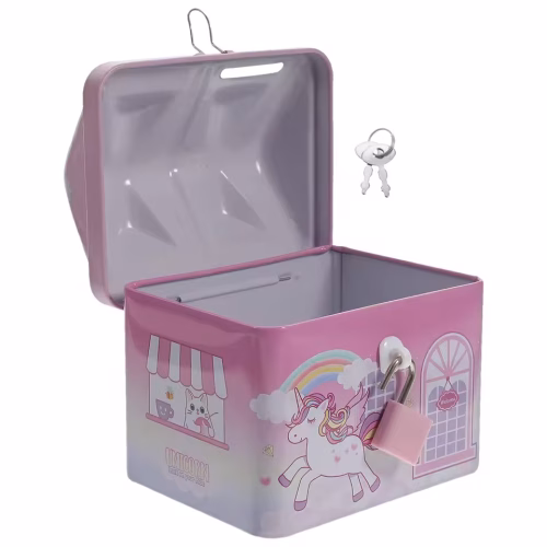 Tirelire Licorne rose