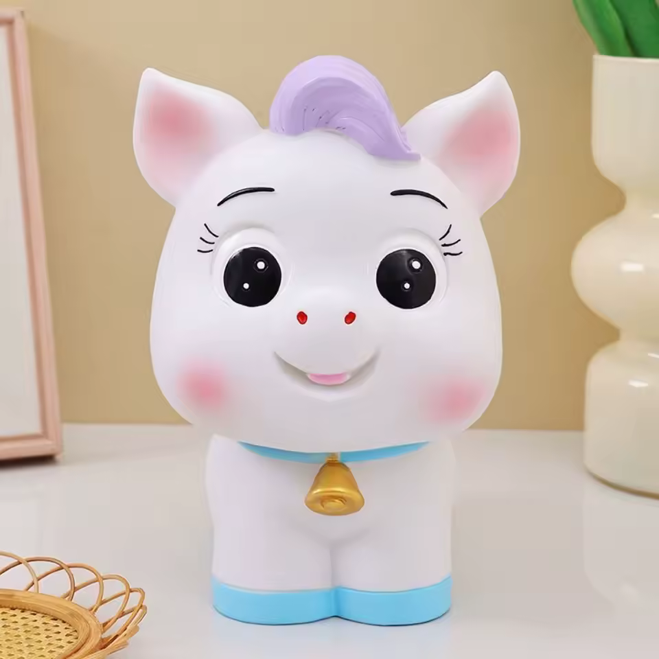 Tirelire bleu licorne
