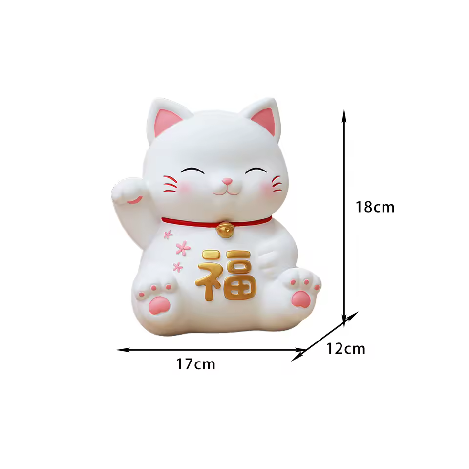 Tirelire chat chinois déco