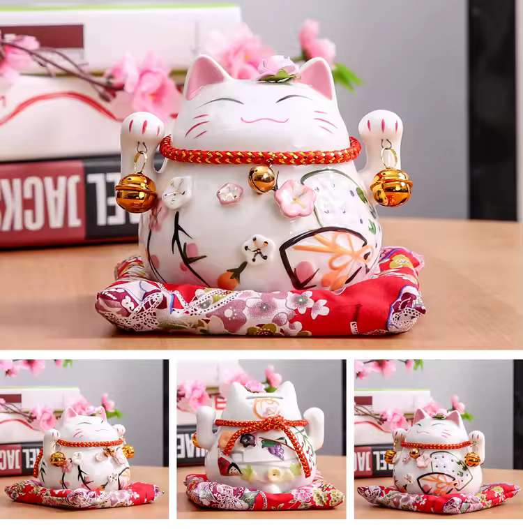 Tirelire Japonaise chat avec cloche