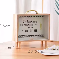 Tirelire cagnotte en bois