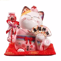 Tirelire Chat Japonaise rose