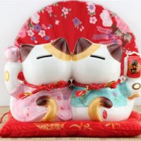 Chat Maneki-Neko céramique