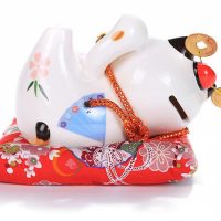 tirelire maneki neko daruma rouge