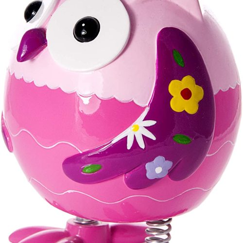Chouette en céramique rose
