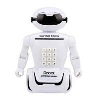 tirelire robot blanc