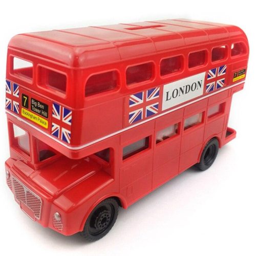 Bus anglais tirelire rouge