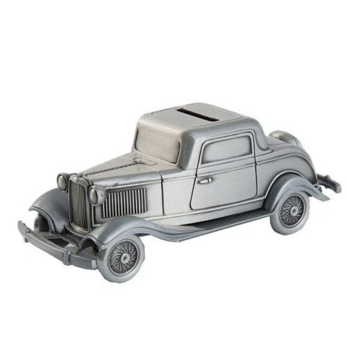 tirelire voiture ancienne élégante argentée