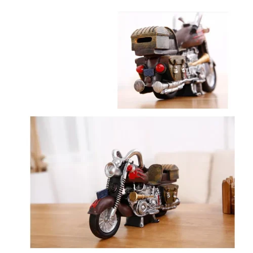 Tirelire moto chopper design rétro