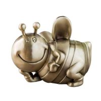 tirelire abeille en métal doré