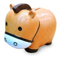 tirelire cheval en résine