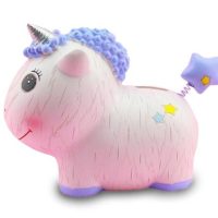 Tirelire Bébé Licorne Bleu