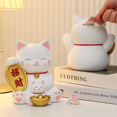 tirelire chat en résine