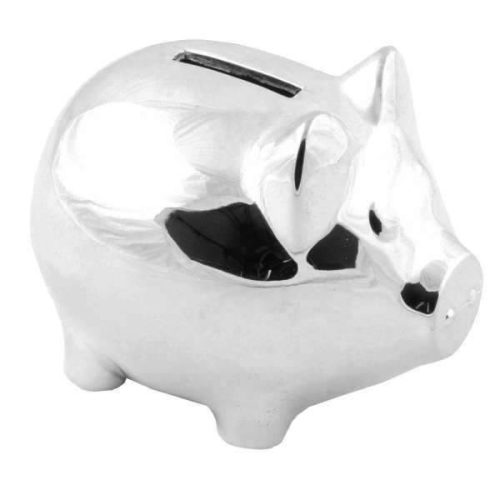 tirelire cochon argent