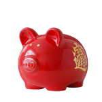 tirelire cochon chinois rouge