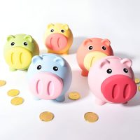 tirelire cochon coloré