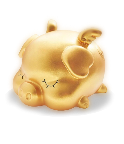 tirelire cochon doré