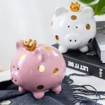 Tirelire Cochon en Porcelaine