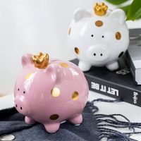 Tirelire Cochon en Porcelaine