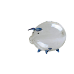 tirelire cochon en verre