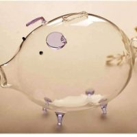 petit cochon en verre