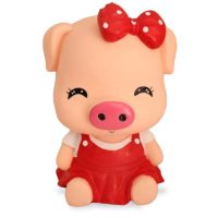 tirelire cochon fille rose