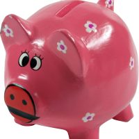 tirelire cochon pourpre