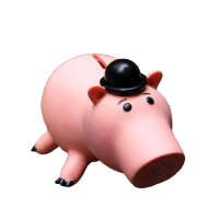 Tirelire Cochon Rose Avec Chapeau