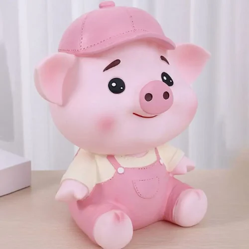 tirelire personnage cochon souriant
