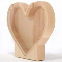 tirelire cœur bois symbolique