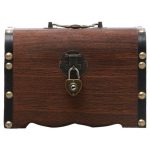 Coffre tirelire en bois