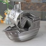 tirelire en metal bateau pirate