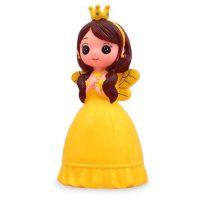 Tirelire Enfant Fille en résine jaune