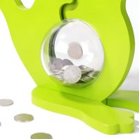 Tirelire dinosaure bois