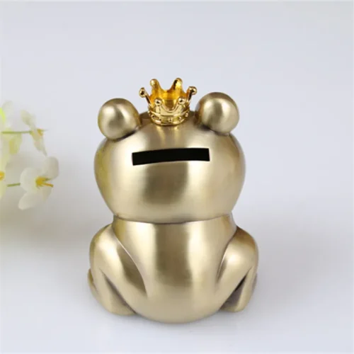 tirelire grenouille couronne design
